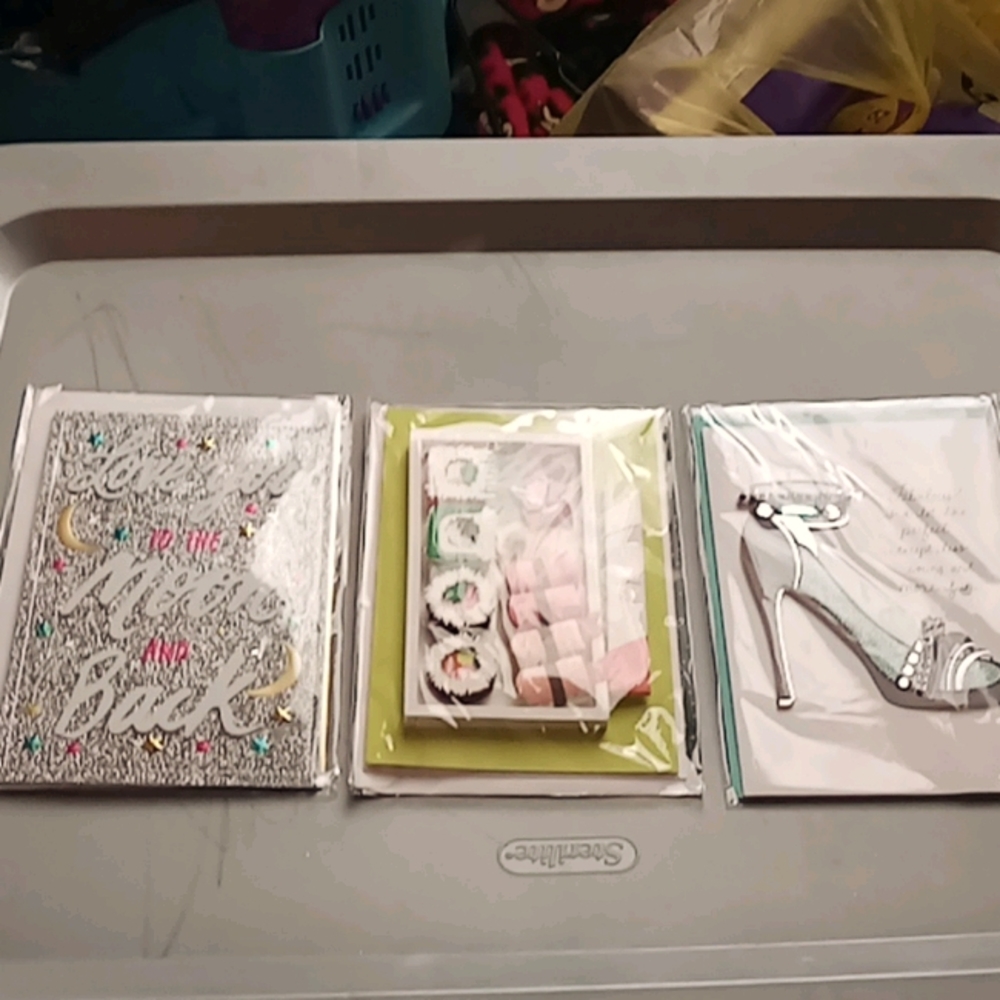 3 random signature Hallmark cards